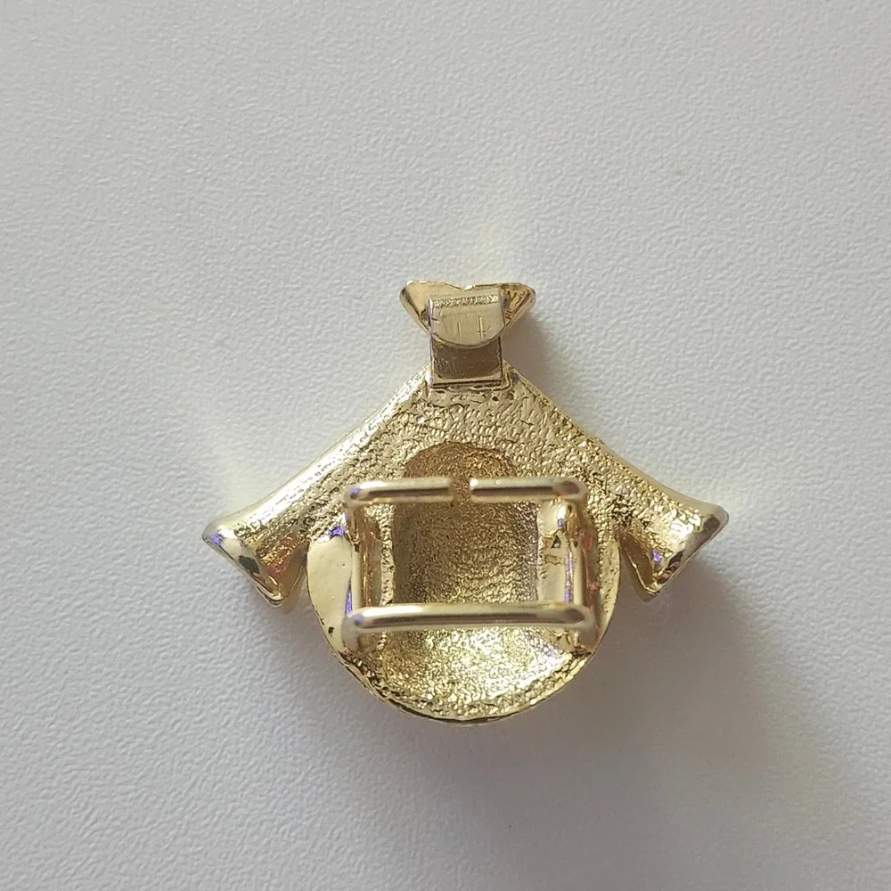 Jeannie Bouchever Vintage Golf Ball Crossed Tees Gold Tone Shoe Clips Accessory